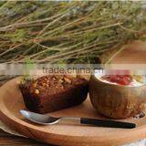 Food Serving Non-slip Round Shape Wooden Tray thumbnail-1