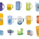 Plastic double wall glass cup