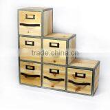 Storage Cabinet With Metal and Wood Material thumbnail-1
