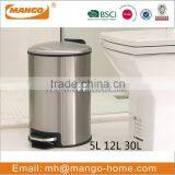 Good Quality Stainless Steel Toilet Padal Waste Bin With Black Inner Bucket thumbnail-6