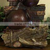 Rustic Brick Wall and Jugs Tabletop Fountain With LED Light thumbnail-3
