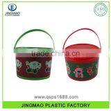 Santa Claus Pattern PP Inexpensive Plastic Bucket With Handle thumbnail-1
