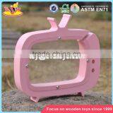 Wholesale TV Shape Girls Wooden Coin Bank Best Deisgn Lovely Wooden Coin Bank With Logo Customize W02A253 thumbnail-2
