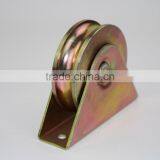 4 Inch Sliding Gate Roller Diameter 98mm Thickness 28mm Bearings 6203RS Groove "U" With Outer Support ITEM:1028PCR thumbnail-1