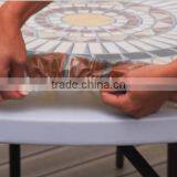 2016 Amzon Hot Selling Plastic Fitted Table Cover for Round Table thumbnail-2