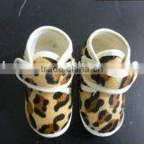 Leopard Baby Shoes With Daisy Flower/fahsion Baby Shoes