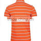 Men 100%cotton Vertical Striped Men's Polo Shirt thumbnail-2
