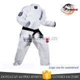 Wholesale New Design High Quality Custom Made Pearl Weave Fabric Patches Bjj gi White Brazilian Kimono Jiu Jitsu thumbnail-2