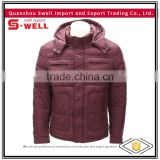 red winter super warm thick quilted hoody jacket