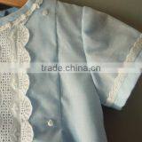 2017 High Quality Light Blue Pure Cotton Baby Clothes Newborn Summer Romper thumbnail-2