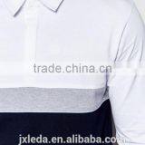 Color Block Long Sleeve 100% Cotton Rugby Polo Shirt, Men Sports Team Wear Custom thumbnail-3