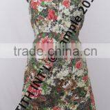 Sleeveless Round Neck Printed Cotton Ladies Dress thumbnail-6
