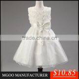 MGOO Girl Dresses Manufacturer OEM Services Sea Blue Children Dresses Short Chiffon Wholesale Dress MGT003-5 thumbnail-3