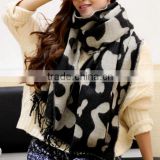 cheap wholesale big fake cashmere leopard knitted scarf