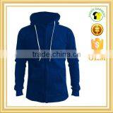 100% Cotton Navy Tracksuit Top Plain Fitness Hoodie Zipper Gym Hoodie thumbnail-3