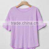 Fashion Custom Rounded Hem Short Sleeve OEM Clothes Cheap Design Kids T-Shirt thumbnail-3