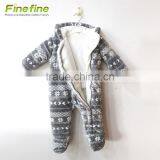 Long-Sleeved Cotton One Piece Winter Design Smocked Baby Romper thumbnail-1