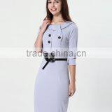 Yihao Trade Assurance New Women Casual Dress Elegant Party Vintage Polka Solid Work Clothing Ladies Office Wear Dresses Dress thumbnail-3