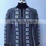 30% Wool 70% Acrylic Women Fashion Knitted Sweaters Cardigan thumbnail-1