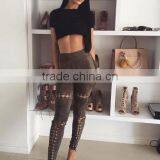 Runwaylover 43 Drop Shipping Sexy Tie Suede Pant thumbnail-3