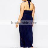 Sexy Halter Neck Bodycon Fit Plus Size Evening Dress for Fat Women thumbnail-3