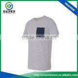 High Quality Cotton O-neck Sport Men t Shirts With Pocket thumbnail-2