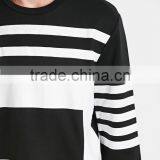 Wholesale Striped Box Print Sweatshirt Custom Design Men's Crew Neck Sweatshirt thumbnail-3