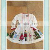 Wholesale Children Popular Boutique Baby Girls' Christma Printed Dress thumbnail-1