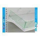 Light Beige Acrylic Gondola Shelf Riser Retail Display Shelves Accessories