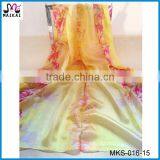Wholesale New Fashion Floral Print Indian Silk Scarf thumbnail-2