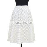 High Quality Knee Length Check PU Leather A Line Skirt thumbnail-3