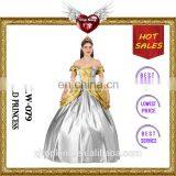 Hot Design Carnival Adult Fancy Princess Dress Halloween Gold Princess Costumes for Lady thumbnail-1