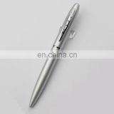 full silver varnish plated twist metal ballpoint ball pen with customized printing logo