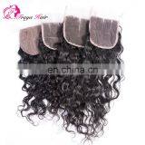 Brazilian Hair Deep Wave Free Part Middle Part Three Parts Silk Base Closure With Baby Hair