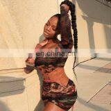 Amazon Hot Sales Autumn Women Fashion U-Neck Printed Casual Dresses Ladies Sexy Long Sleeve Mini Dresses thumbnail-3