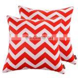 OEM Customized Good Quality Wave Stripe Square Back Red Color Cushion thumbnail-2