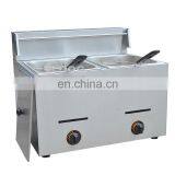 Double Tank LPG Gas Deep Fryer Countertop Mobile Fryer for Food Cart thumbnail-4