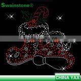 2015 New Arrival Fashion Xmas Santa Rhinestone Transfer, Rhinestone Santa Design, Custom Rhinestone Transfer Santa for Dress thumbnail-3