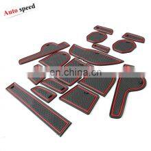Door Mats Gate Slot Mat Cup Pads Red 16PCS FFor Jeep Wrangler JK thumbnail-1