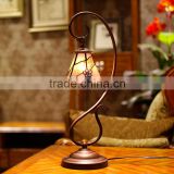Tiffany style pink glass table lamps wholesale led light night reading glass cylinder table lamp