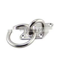 JRSGS Customized High Quality 304/316 Stainless Steel Marine Hardware Diamond Eye Plate With Ring