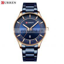 CURRE Brand Luxury Men's Watch For Boyfriend Tailored Stainless Steel Japanese Quartz Men's Watch thumbnail-4