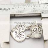 925 Sterling Silver Mother and Daughter Set Dangle Charm for Bracelet thumbnail-6