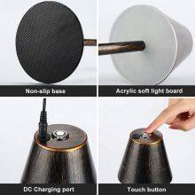 LED Nordic Iron Art Atmosphere Fashion Desk Lamp Touch Dimming Metal Eye Protection Table Lamp For Bar Living Room Bedroom Light thumbnail-6