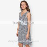 2016 Summer Hotsale V-neck Cotton Dress Design With Cheap Price D275 thumbnail-1