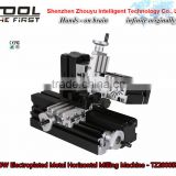 Big Power 60W Electroplated Mini Metal Horizontal Milling Machine for wood hobby