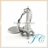 2015 Hot Sale High Quality Zinc Alloy Eiffel Tower Keychain For Custom Design