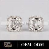 Bright Zircon Stone Silver Earring Plug Earring Tunnel thumbnail-2