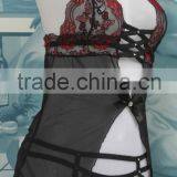 2016 Sexy Back Bandage Chinese Lace Silk Babydoll Dress Lingerie thumbnail-2