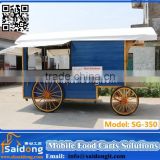 Multi-function Mobile fast food cart -mobile restautant cart with big wheels